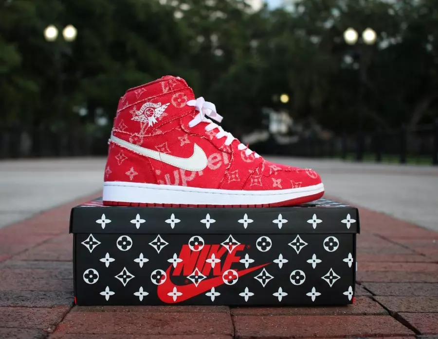 Najwyższy Louis Vuitton Air Jordan 1 Custom