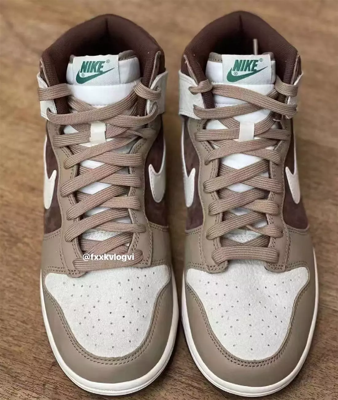 Nike Dunk High Sail Khaki Light շոկոլադե թողարկման ամսաթիվ