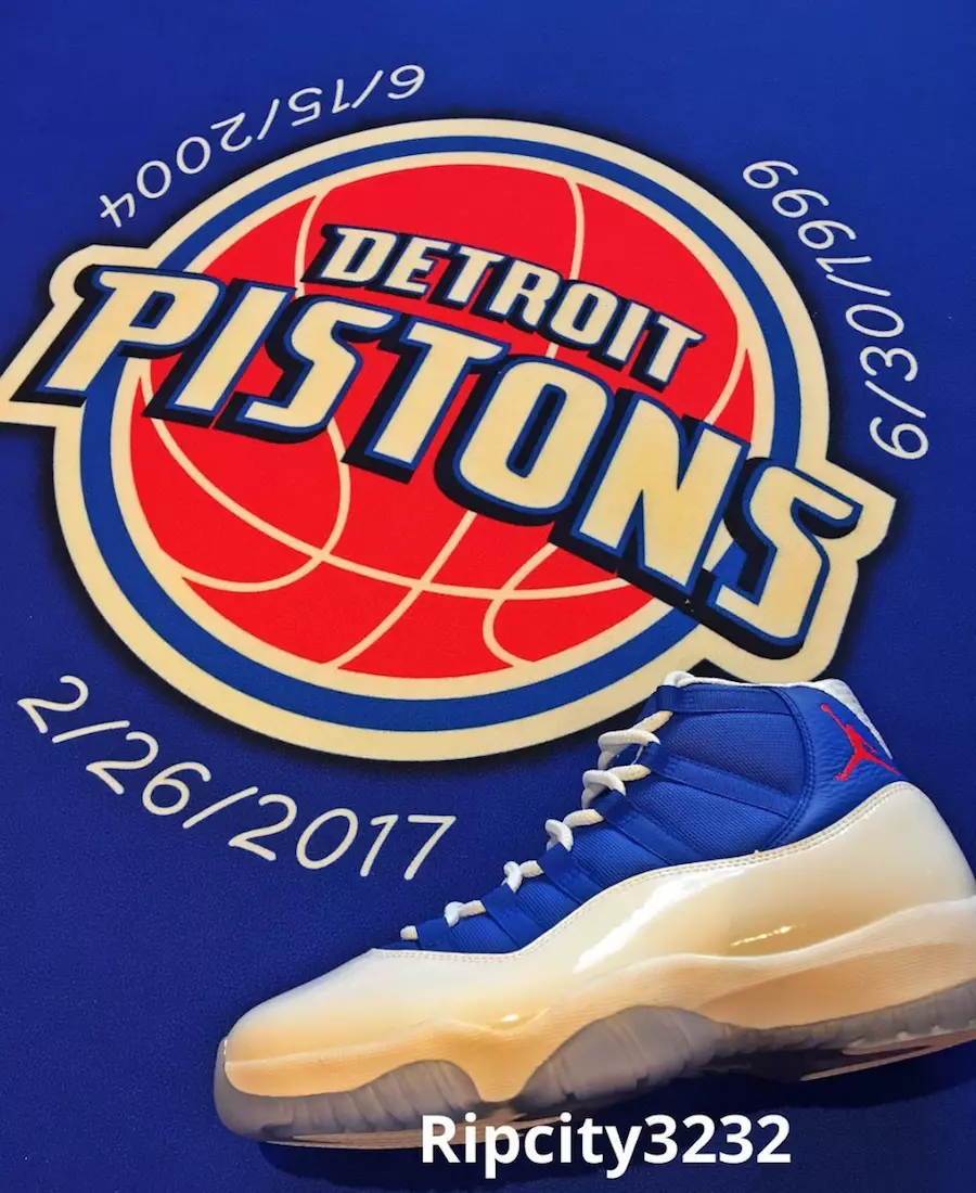 Srac Hamilton Aeir Jordan 11 Detroit Pistons Corpoideachas