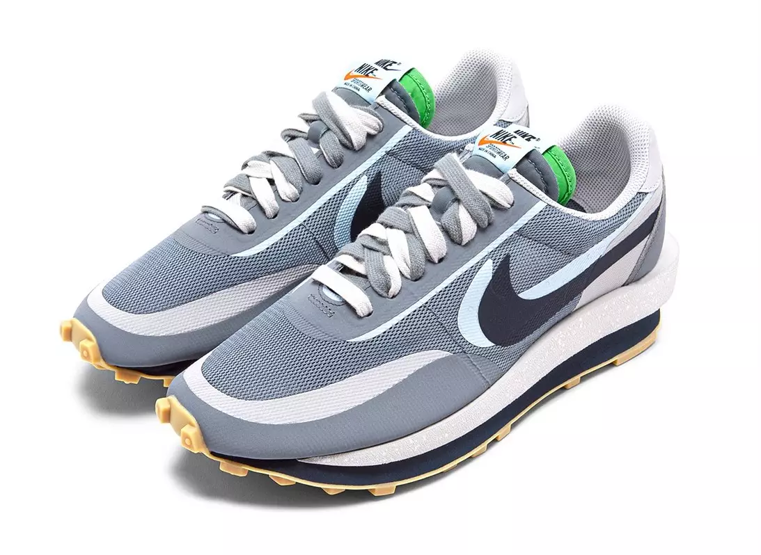 Clot Sacai Nike LDWaffle Neutro Grey Obsidian Cool Grey DH3114-001 Data de lançamento