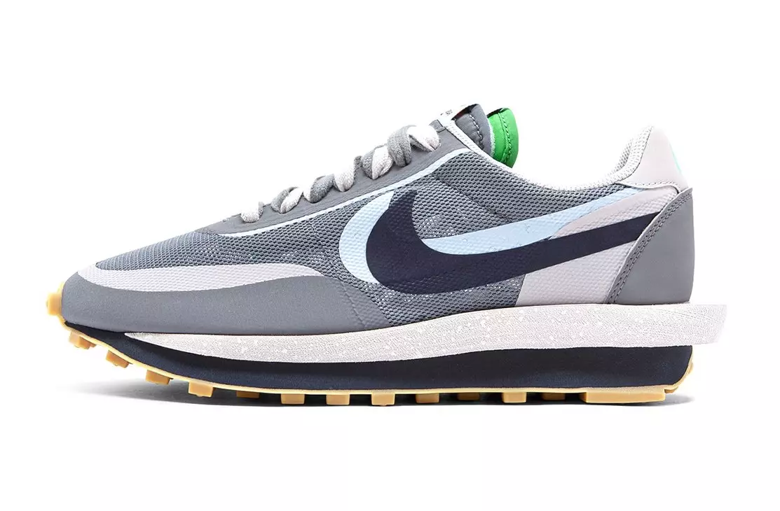 Clot Sacai Nike LDWaffle Neutral Grey Obsidian Cool Grey DH3114-001 Release Date