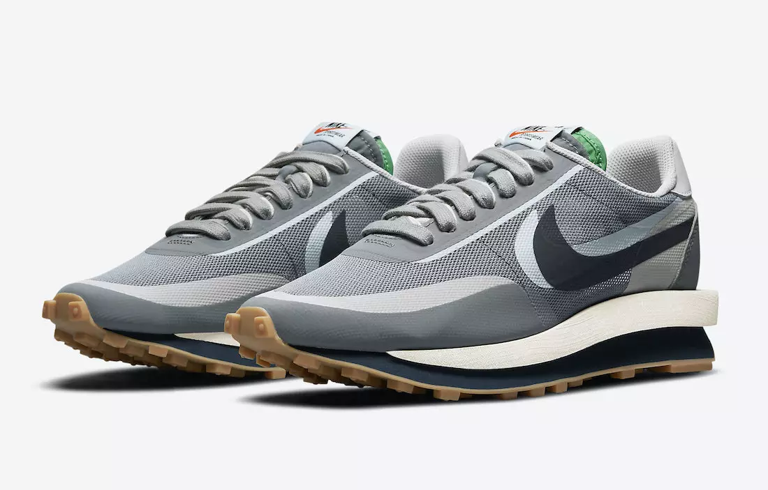 Clot Sacai Nike LDWaffle Neutral Grey Obsidian Cool Grey DH3114-001 გამოშვების თარიღი ფასი