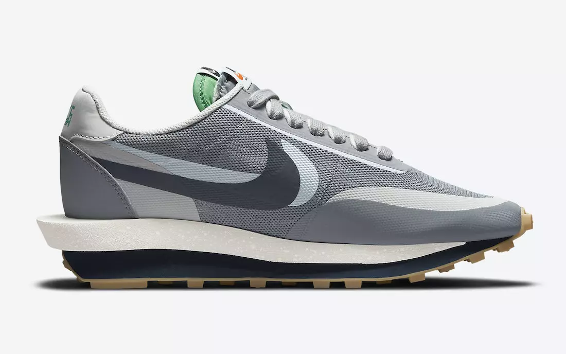 Clot Sacai Nike LDWaffle Neutral Grey Obsidian Cool Grey DH3114-001 Útgáfudagur Verð