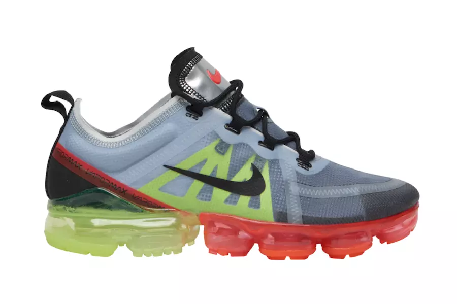 Nike Air VaporMax 2019 on esile tõstetud Volti ja Bright Crimsoniga