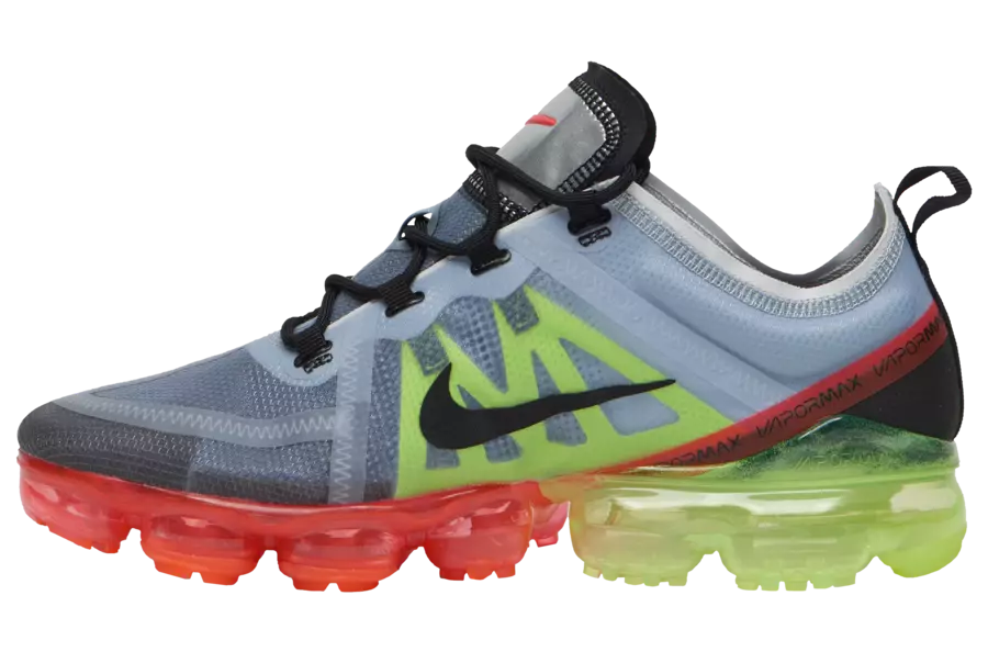 Nike Air VaporMax 2019 Pure Platinum Black Volt တောက်ပသော ကြက်သွေးရောင် AR6631-007 ဖြန့်ချိသည့်ရက်စွဲ