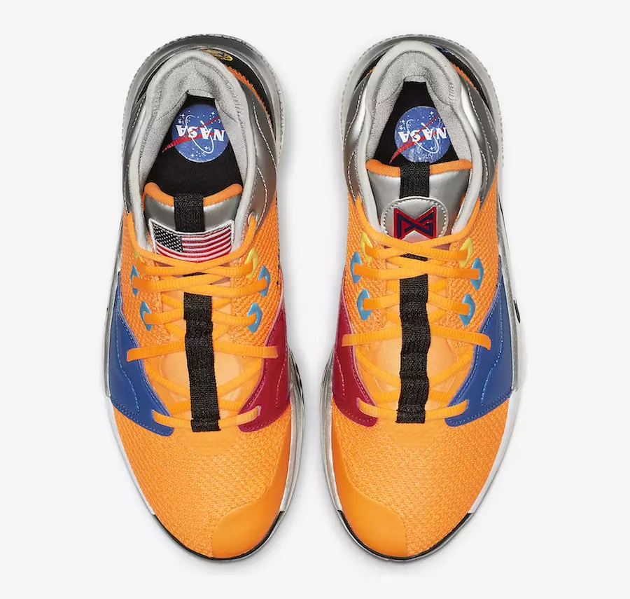 Nike PG 3 NASA Total Orange CI2666-800 Data de lançamento Preço