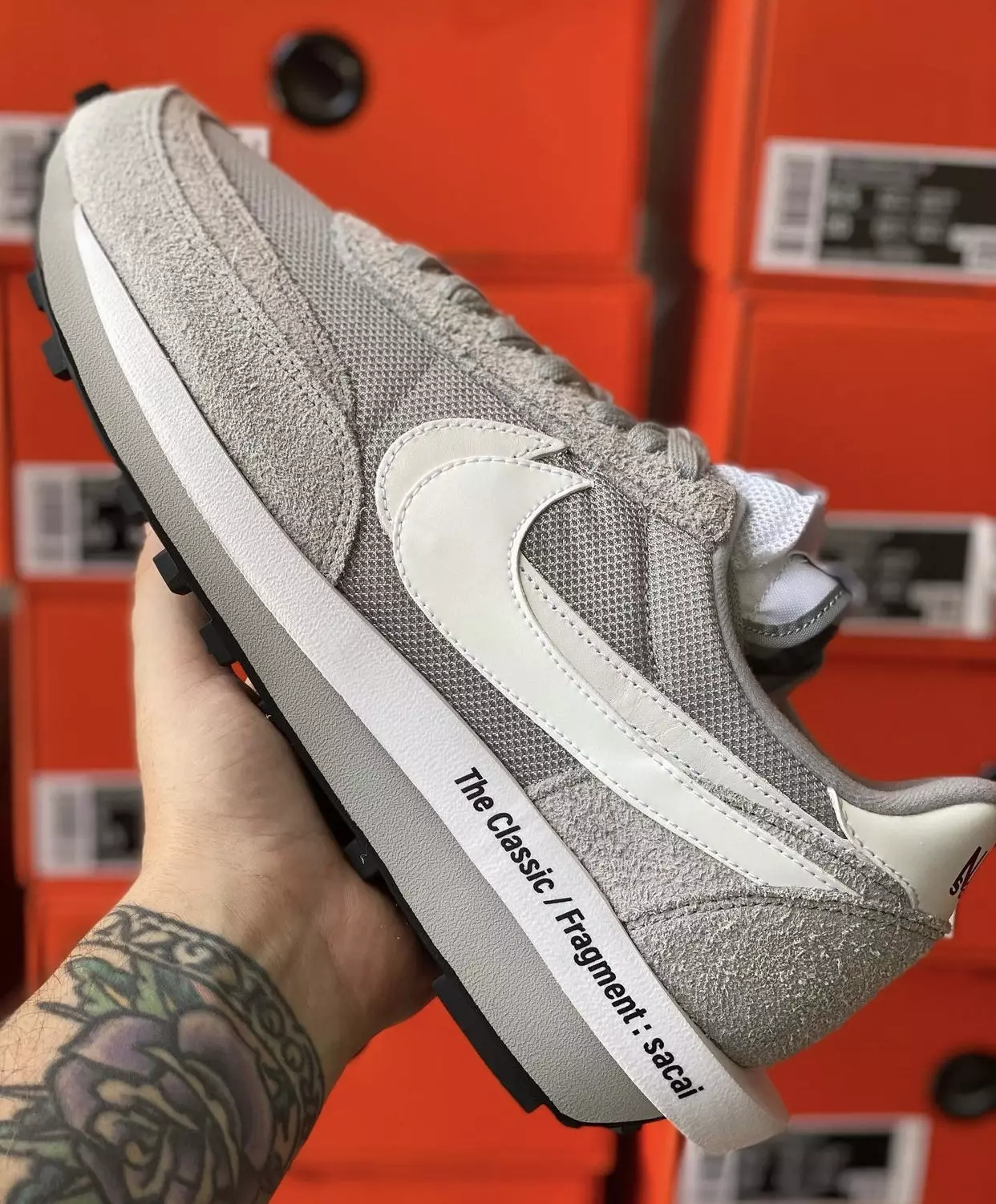 Fragment Sacai Nike LDWaffle Wolf Grey DH2684-001 Utgivningsdatum Prissättning