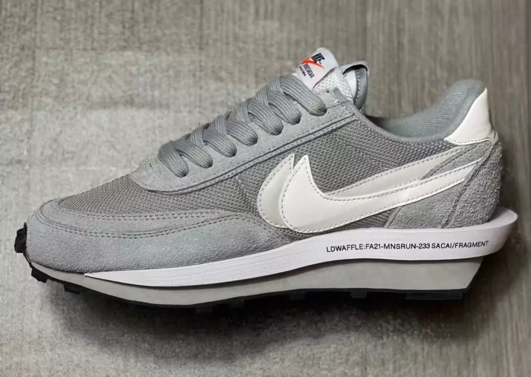 Fragment Sacai Nike LDWaffle Gray White DH2684-001 Чыгарылган күнү баасы