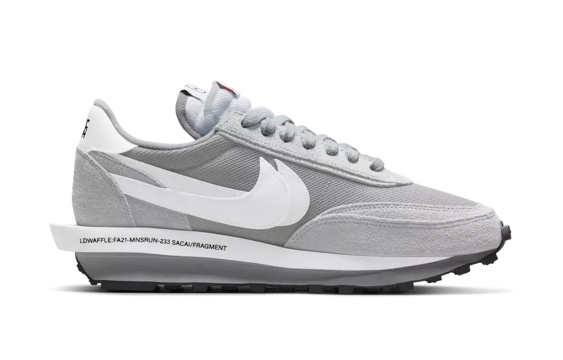 टुकड़ा Sacai Nike LDWaffle लाइट स्मोक ग्रे DH2684-001 रिलीज की तारीख: