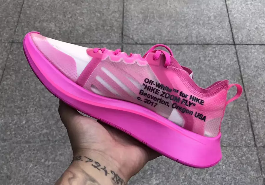Off-White Nike Zoom Fly Tulip Pink Racer Pink AJ4588-600 Чыгарылган күнү