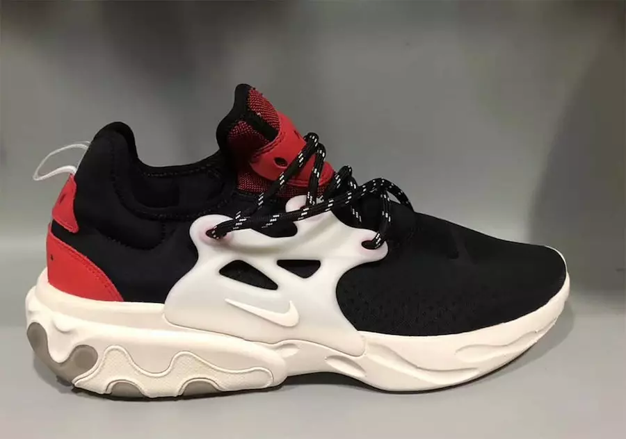 Nike Presto React შავი თეთრი წითელი