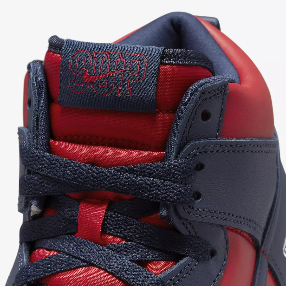 Supreme Nike SB Dunk High By Any Means Navy Red N3741-600 Data e publikimit