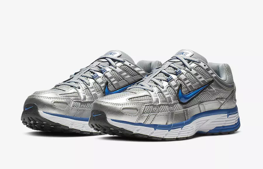 Nike P-6000 Metallic Sølv Laser Blå BV1021-001 Udgivelsesdato-1