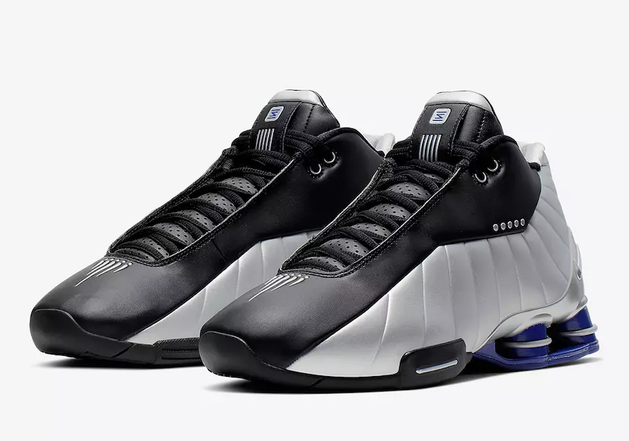 Nike Shox BB4 Svart Metallic Silver Lila AT7843-001 Utgivningsdatum