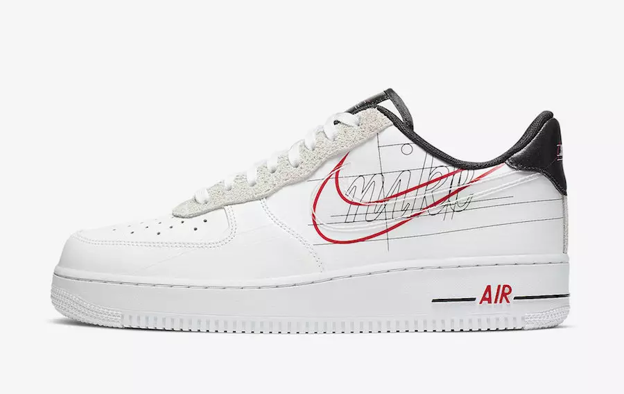 Nike Air Force 1 Script Swoosh CK9257-100 Data tal-Ħruġ