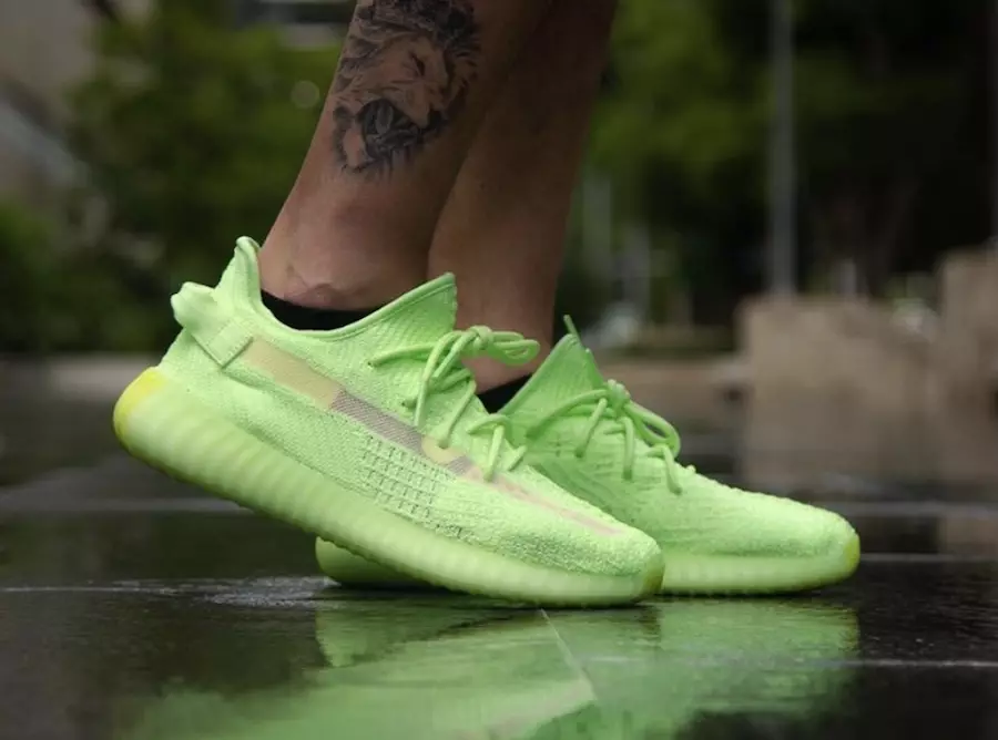 adidas Yeezy Boost 350 V2 Glow EG5293 On-Foot