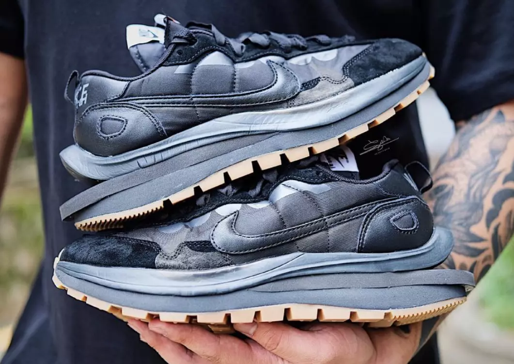 Sacai x Nike VaporWaffle Off-Noir Black Gum DD1875-001 Data de lançamento