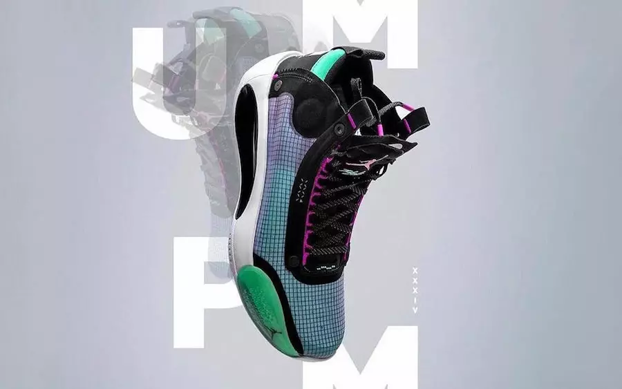 Air Jordan 34 Blue Void Green Glow Zi Metallic AR3240-400 Data e Publikimit