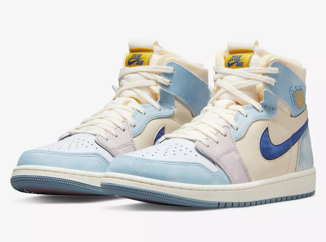 Air Jordan 1 Zoom CMFT "Celestine Blue" расмий сүрөттөрү