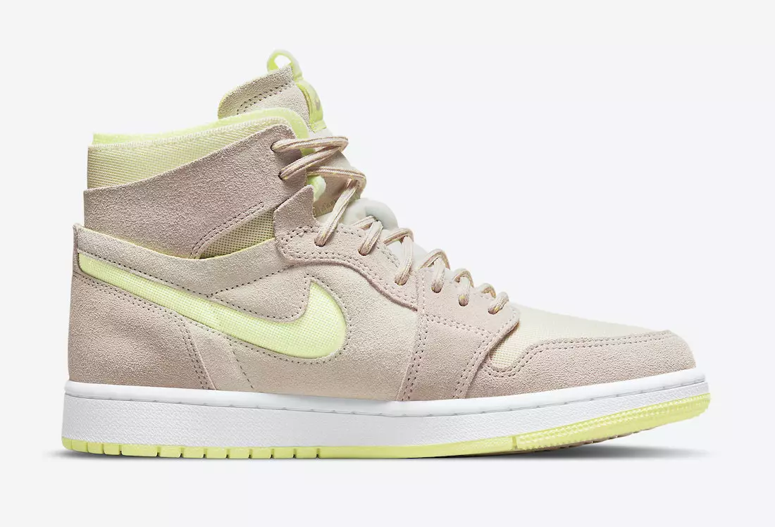 Air Jordan 1 Zoom CMFT Pearl White Fosil Lemon Twist CT0979-200 Tarikh Tayangan