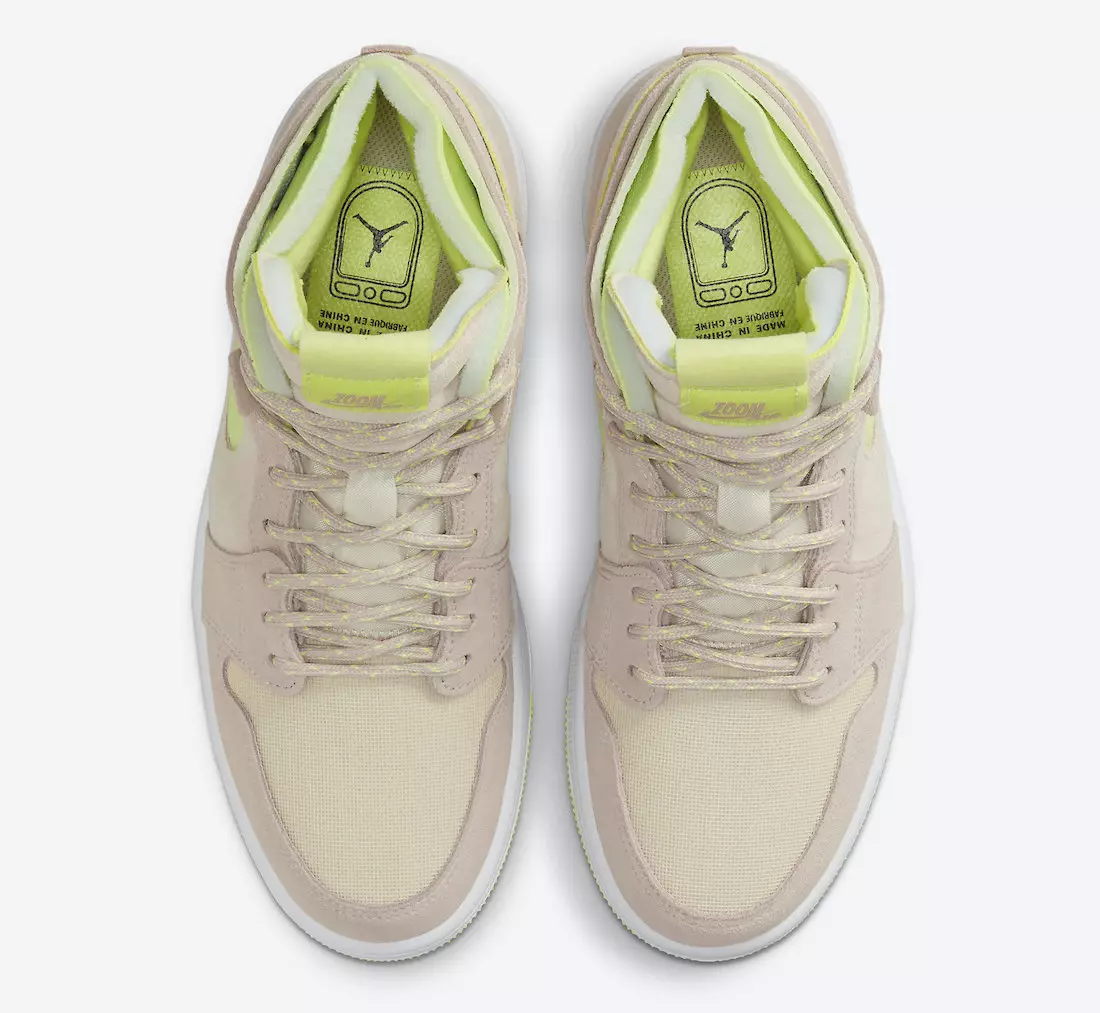 Air Jordan 1 Zoom CMFT Pearl White Fossil Lemon Twist CT0979-200 Data e publikimit