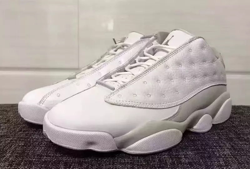 Aer Jordan 13 Íseal Bán Miotalach Silver Platanam Pure