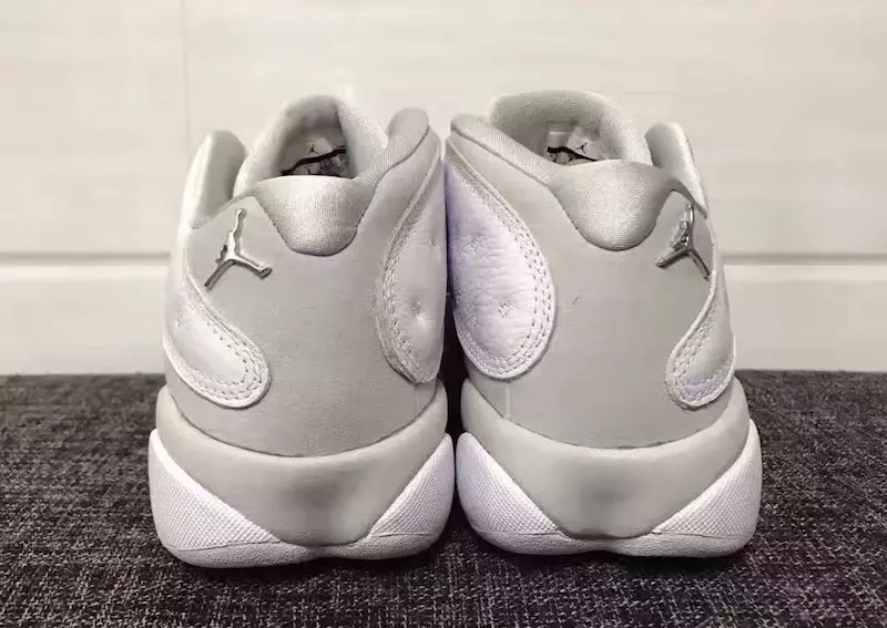 Aer Jordan 13 Íseal Bán Miotalach Silver Platanam Pure