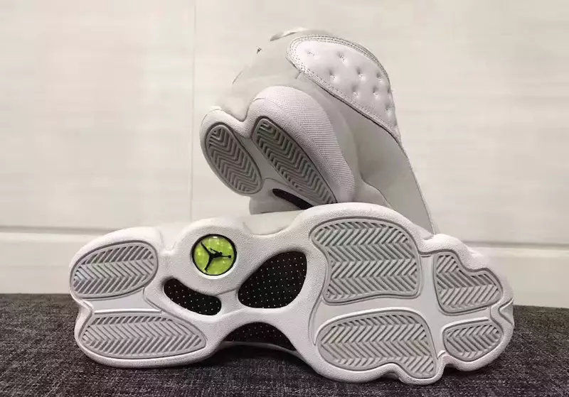 Aer Jordan 13 Íseal Bán Miotalach Silver Platanam Pure