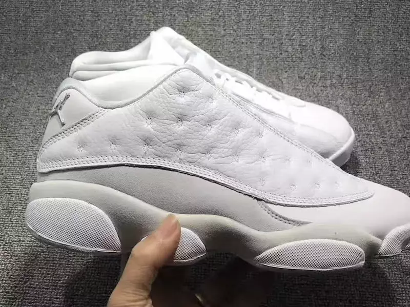 Aer Jordan 13 Íseal Bán Miotalach Silver Platanam Pure