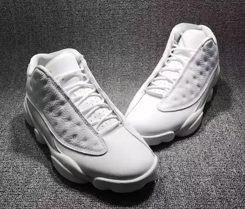 Aer Jordan 13 Íseal Bán Miotalach Silver Platanam Pure