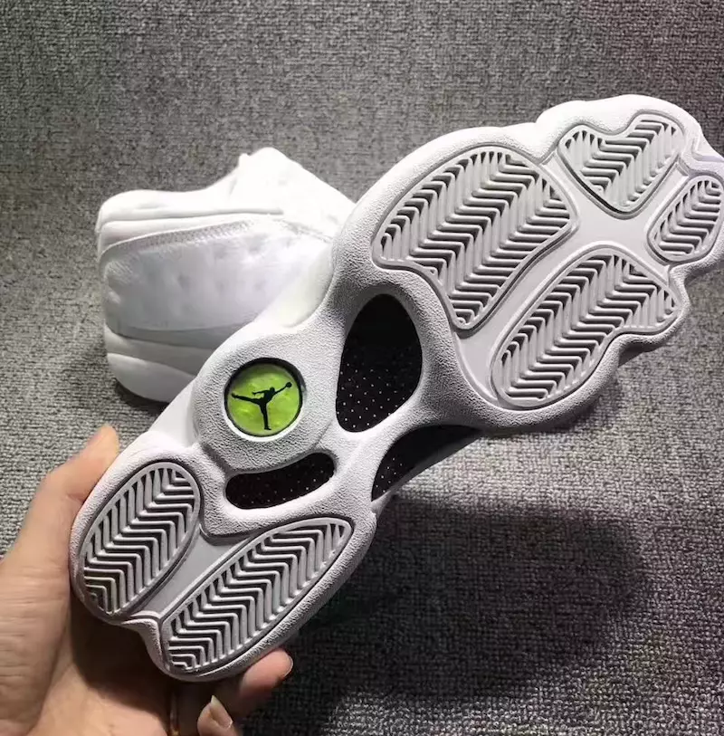 Air Jordan 13 Бага цагаан металл мөнгө цэвэр цагаан алт