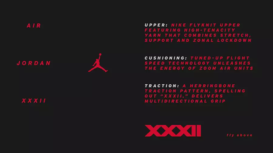 Technický list Air Jordan 32