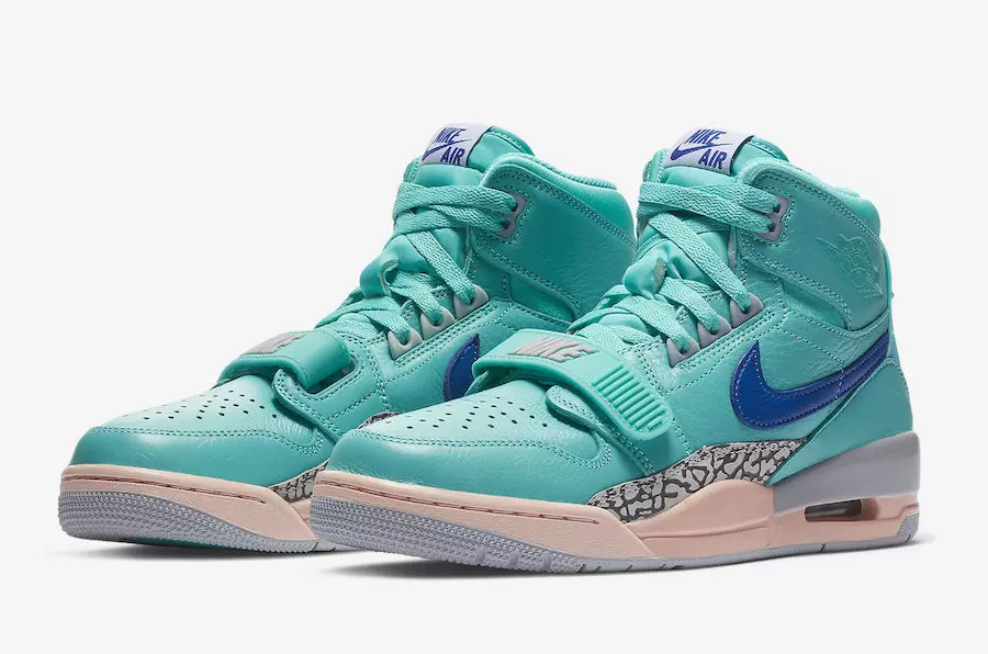 Jordan Legacy 312 Hyper Jade Bright Blue AV3922-348 Дата на издаване