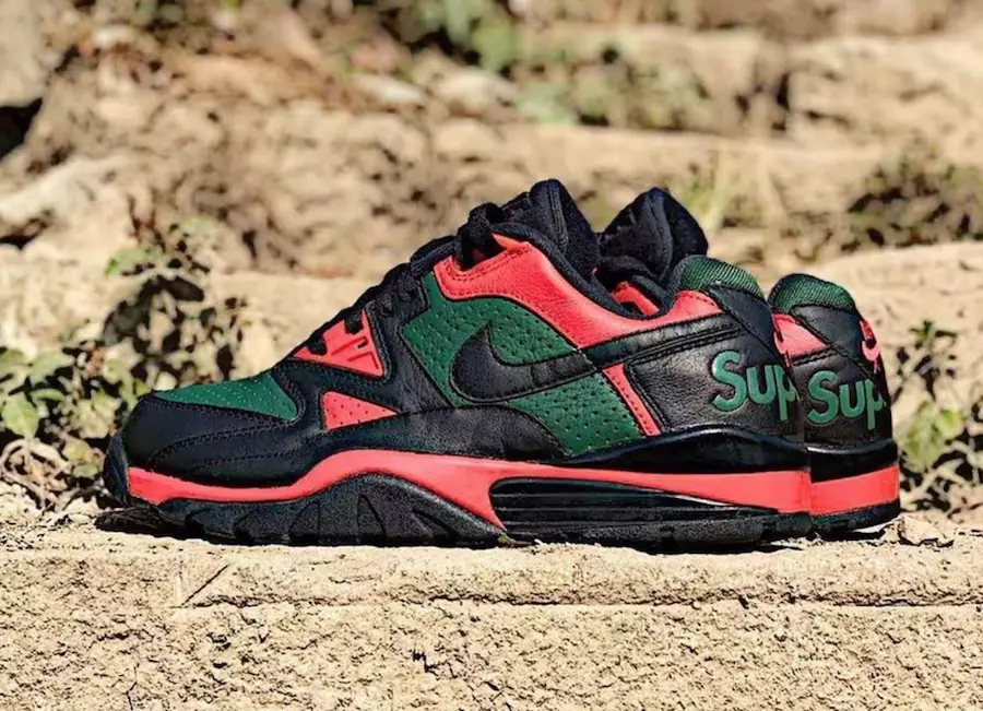 Supreme Nike Air Cross Trainer 3 Low Black Gorge Green University Red Release Date