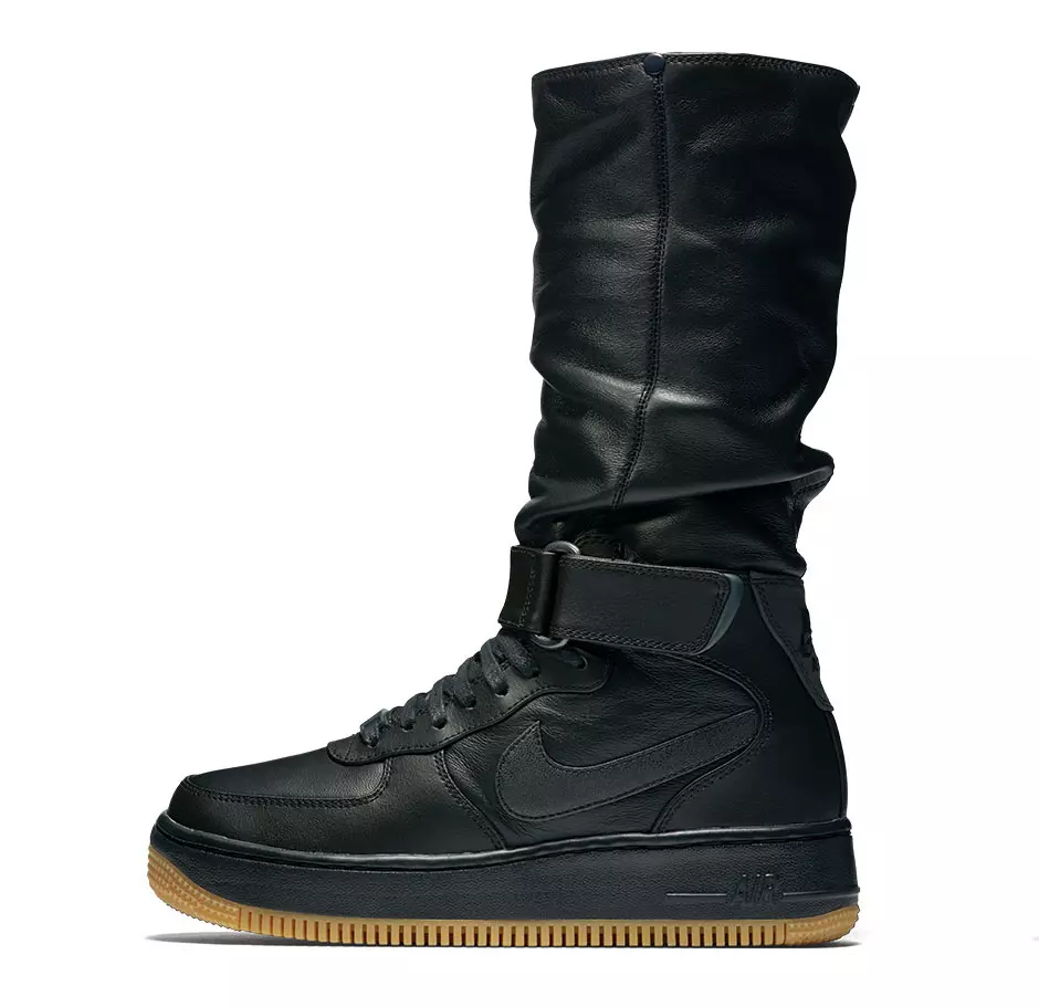 Nike Air Force 1 High Boost შავი რეზინა