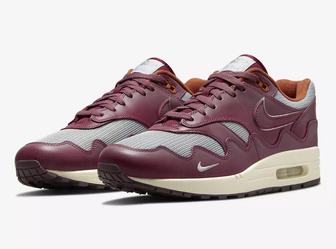 Patta Nike Air Max 1 Rush Maroon DO9549-001 Releasedatum