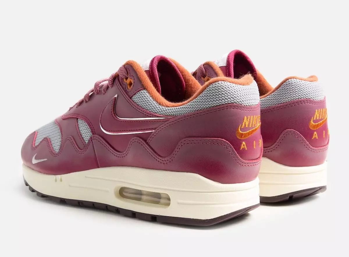 Patta Nike Air Max 1 Rush Maroon DO9549-001 Megjelenés dátuma