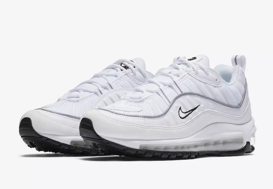 Nike Air Max 98 Releasing i vitt och reflekterande silver