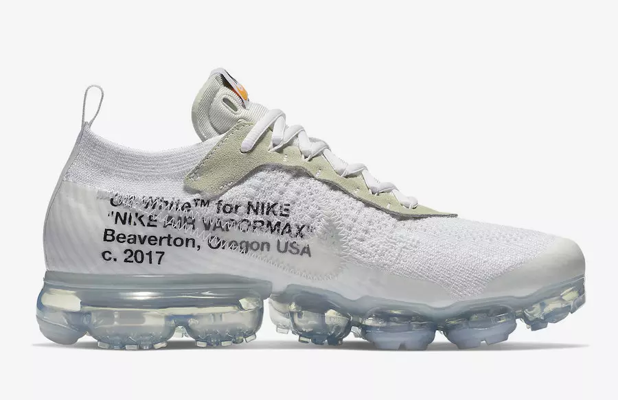 Nike Air VaporMax أبيض أوف وايت تاريخ الإصدار AA3831-100