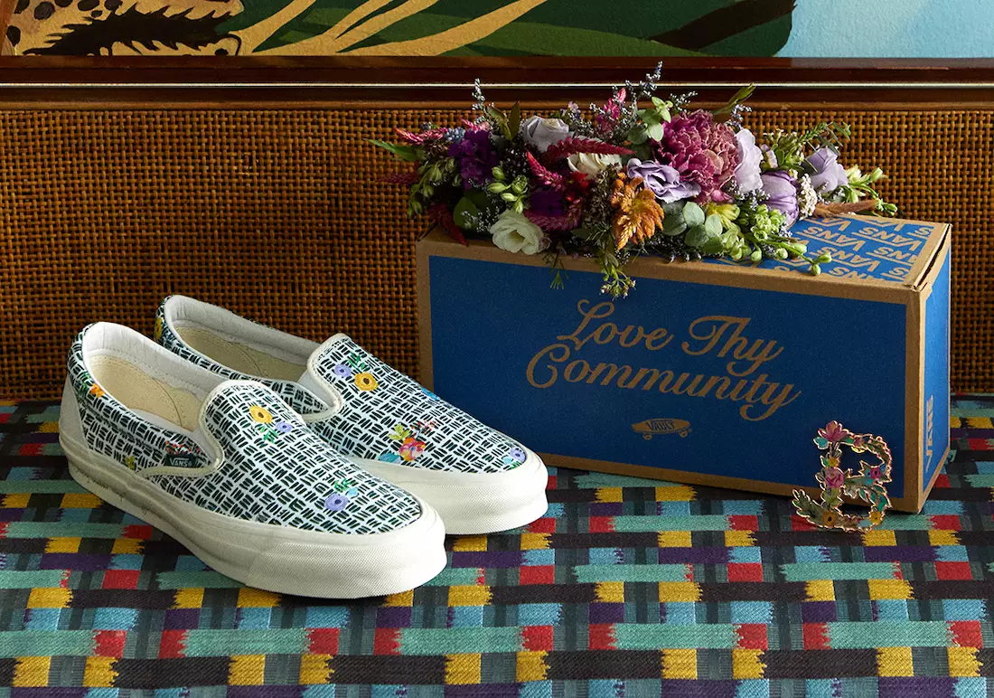 Brooklyn Blooms x Kith x Vans Slip-On "Love Thy Community" Udgivelse 6. august