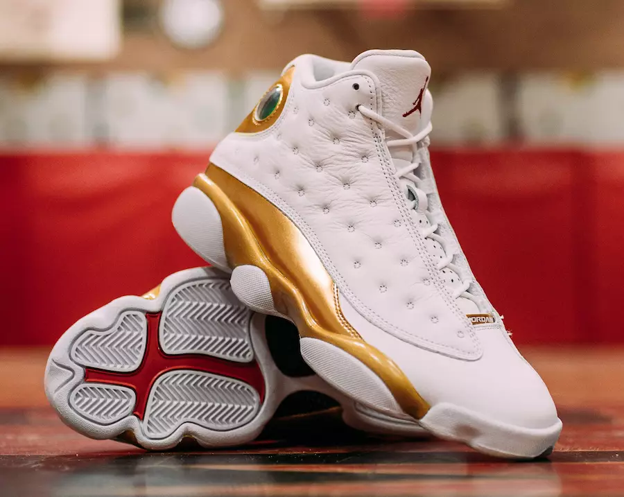 Pacchetto finale Air Jordan 13 DMP bianco oro