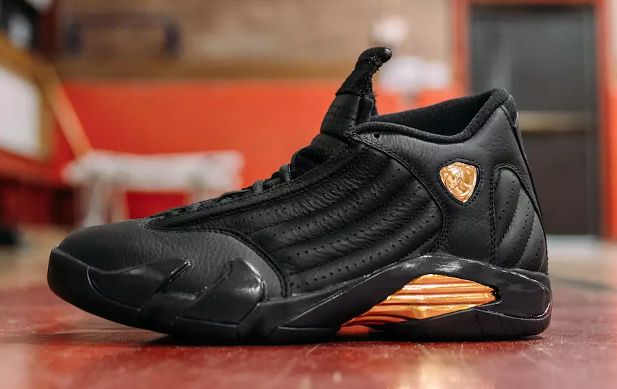 Air Jordan 14 DMP Finals პაკეტი შავი ოქრო