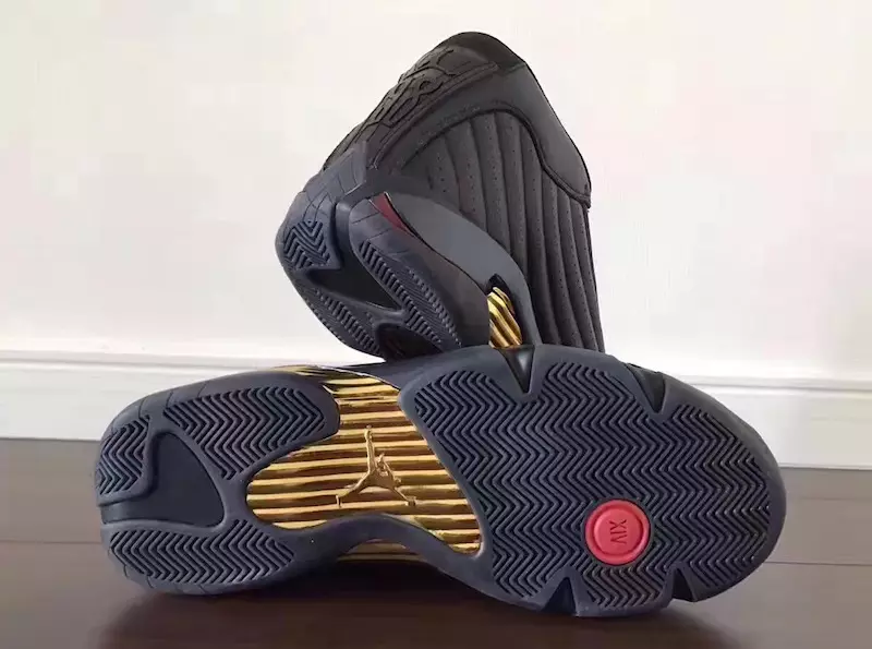 DMP Air Jordan 14 أسود ذهبي أحمر 487471-022