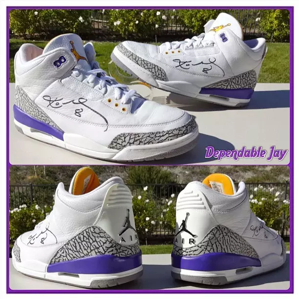 Kobe Air Jordan 3 8 Pack Lakers išleidimo data