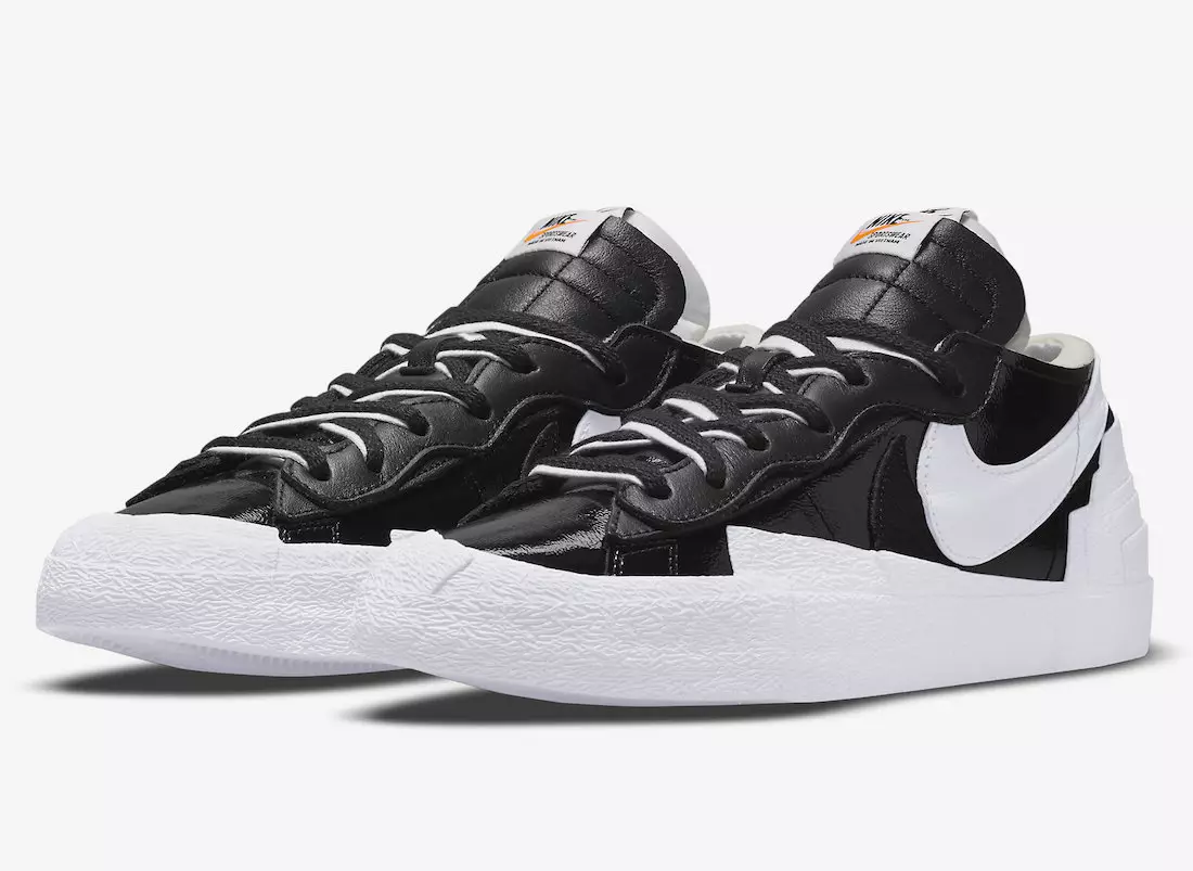 Sacai Nike Blazer Low Black Patentti DM6443-001 Julkaisupäivä