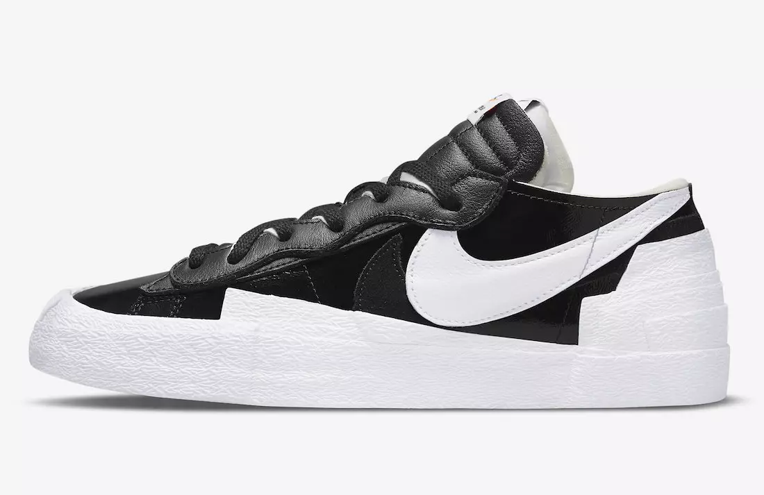 Sacai Nike Blazer Low Black Patent DM6443-001 Ngày phát hành