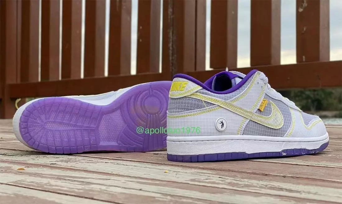 Union Nike Dunk Low Purple ყვითელი გამოშვების თარიღი