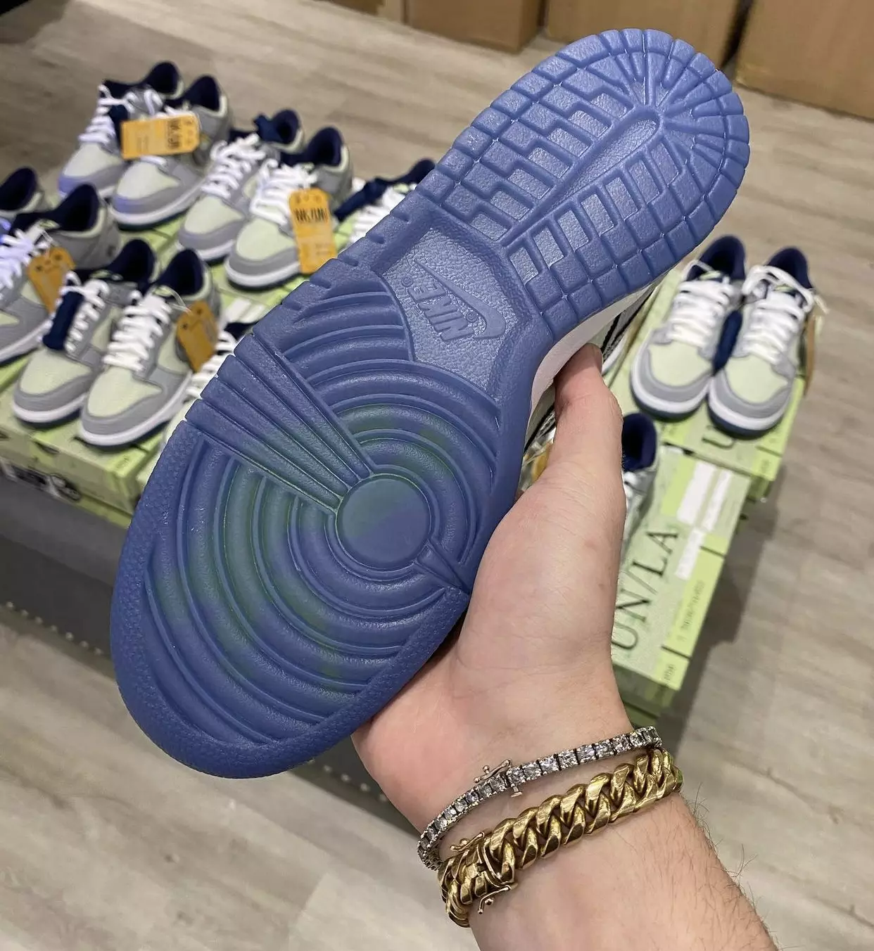 Podešev Union Nike Dunk s nízkým datem vydání