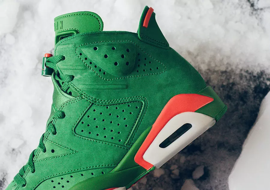 Air Jordan 6 Gatorade NRG vihreä mokkanahka kuin Mike