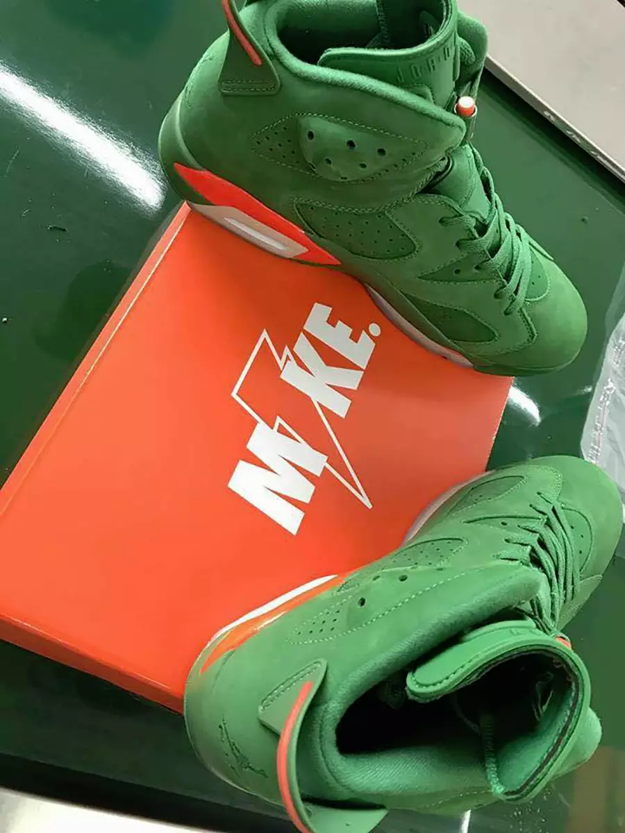 Air Jordan 6 Gatorade Green သည် Mike ကဲ့သို့ ထုပ်ပိုးမှု ၊